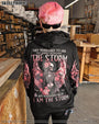 I Am the Storm Withstand the Storm Skull Dark Rose and Wings Graphic AOP Shirts _11_ 4ttT7