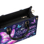 I Believe Angels Are Among Us Purple Butterfly Peace Symbol Hippie Leather Bag _5_ Yw3oO