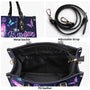 I Believe Angels Are Among Us Purple Butterfly Peace Symbol Hippie Leather Bag _6_ dJjHZ