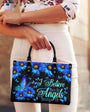 I Believe There Are Angels Among Us Blue Butterfly Floral Hippie Leather Bag _3_ 7Vysg