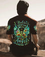 I Believe There Are Angels Among Us Butterfly Flower Wings Peace AOP Shirts _11_ 5J7wO