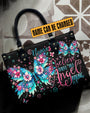 I Believe There Are Angels Among Us Floral Butterfly Inspirational Hippie Leather Bag _10_ cNZ6m
