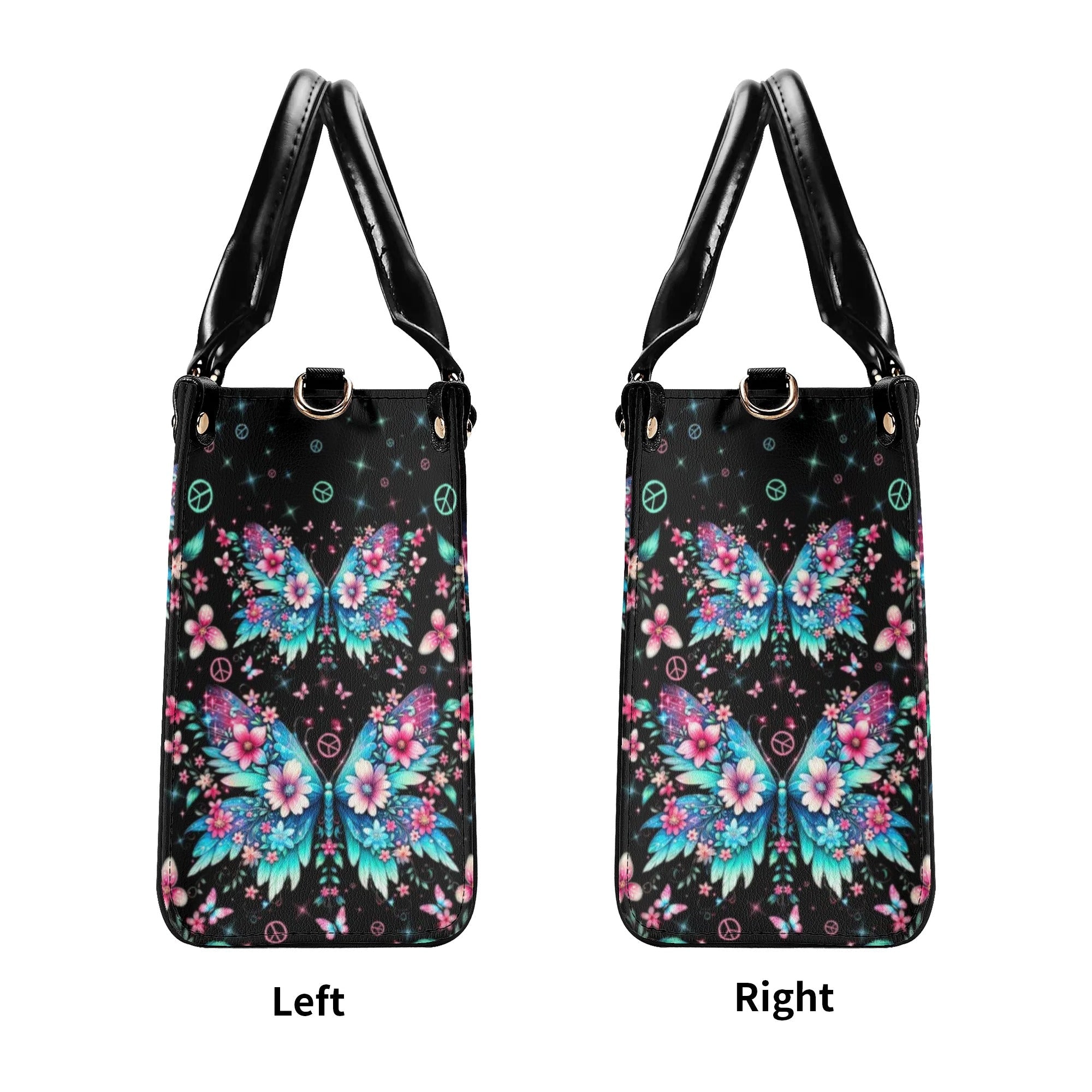 I Believe There Are Angels Among Us Floral Butterfly Inspirational Hippie Leather Bag _3_ dvxug
