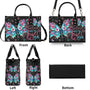 I Believe There Are Angels Among Us Floral Butterfly Inspirational Hippie Leather Bag _6_ 4WkJw