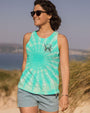 I Believe There Are Angels Among Us Green Rose Butterfly Tie Dye AOP Shirts _6_ 0pINu