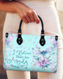 I Believe There Are Angels Among Us Pastel Dragonfly Floral Hippie Leather Bag _10_ OIXlM