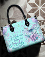 I Believe There Are Angels Among Us Pastel Dragonfly Floral Hippie Leather Bag _11_ dqfZU
