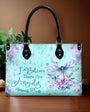 I Believe There Are Angels Among Us Pastel Dragonfly Floral Hippie Leather Bag _1_ SNPDE