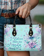 I Believe There Are Angels Among Us Pastel Dragonfly Floral Hippie Leather Bag _4_ 1FWd4
