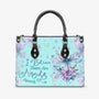 I Believe There Are Angels Among Us Pastel Dragonfly Floral Hippie Leather Bag _8_ rDmND