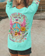 I Believe There Are Angels Among Us Peace Symbol and Flower Design for Women AOP Shirts _9_ TEmw9