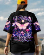 I Believe There Are Angels Among Us Pink Butterfly and Mushroom Magical Nature AOP Shirts _4_ kbkvj