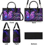 I Believe There Are Angels Among Us Purple Butterfly and Rose Hippie Leather Bag _7_ umzPV