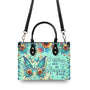 I Believe There Are Angels Among Us Sunflower Butterfly Peace Sign Wings Hippie Leather Bag _3_ Uv1rt