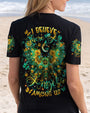 I Believe There Are Angels Among Us Sunflower Wings Peace Graphic AOP Shirts _12_ Ictzk