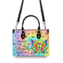 I Believe There Are Angels Among Us Tie Dye Colorful Butterfly Peace Sign Hippie Leather Bag _3_ hb8M7