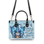 I Believe There Are Angels Among Us Whimsical Angel Gnome Blue Butterfly Hippie Leather Bag _2_ AxanR