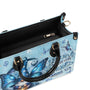 I Believe There Are Angels Among Us Whimsical Angel Gnome Blue Butterfly Hippie Leather Bag _5_ WuwsB