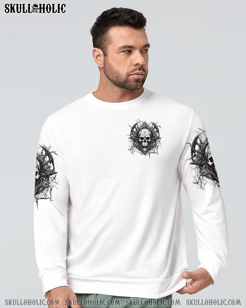 I Can Fix Stupid But It_E2_80_99s Gonna Hurt Skull Dark Gothic Ink Style AOP Shirts _6_ zB0NB