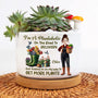 I_m A Plantaholic On The Road To Recovery Cartoon Personalized Ceramic Plant Pot_3