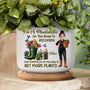 I_m A Plantaholic On The Road To Recovery Cartoon Personalized Ceramic Plant Pot_5