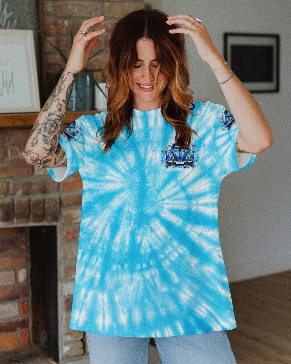 If Im Free Its Because Im Always Running Hippie VW Van Tie Dye AOP Shirts _10_ VpTkB