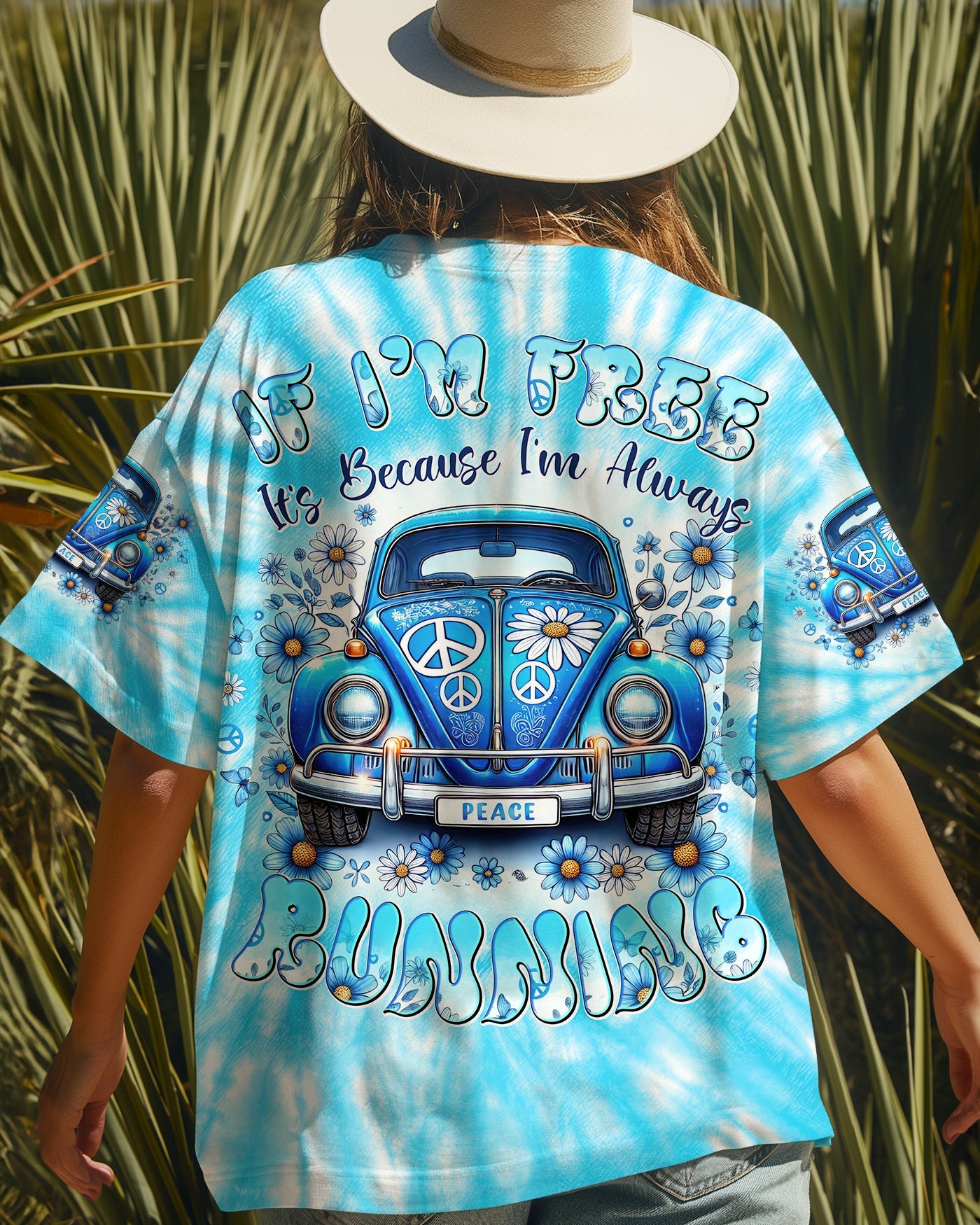If Im Free Its Because Im Always Running Hippie VW Van Tie Dye AOP Shirts _11_ 84zhC