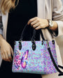 If Nothing Ever Changed There_E2_80_99d Be No Butterflies Butterfly and Flower Inspirational Leather Bag _2_ frf34