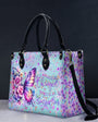 If Nothing Ever Changed There_E2_80_99d Be No Butterflies Butterfly and Flower Inspirational Leather Bag _4_ Cgwio