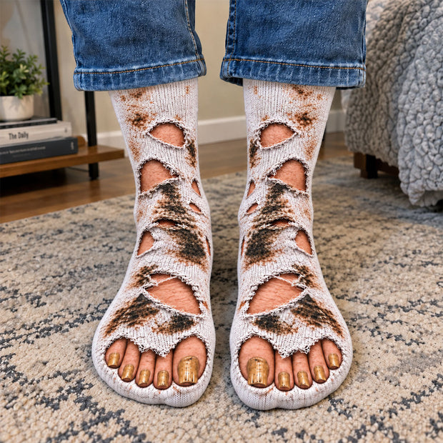Ugly Feet Prank  - Personalized Crew Socks - Gift For Her
