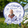 Im Always With You Toile De Jouy Style Personalized Metal Photo Garden Stake_1