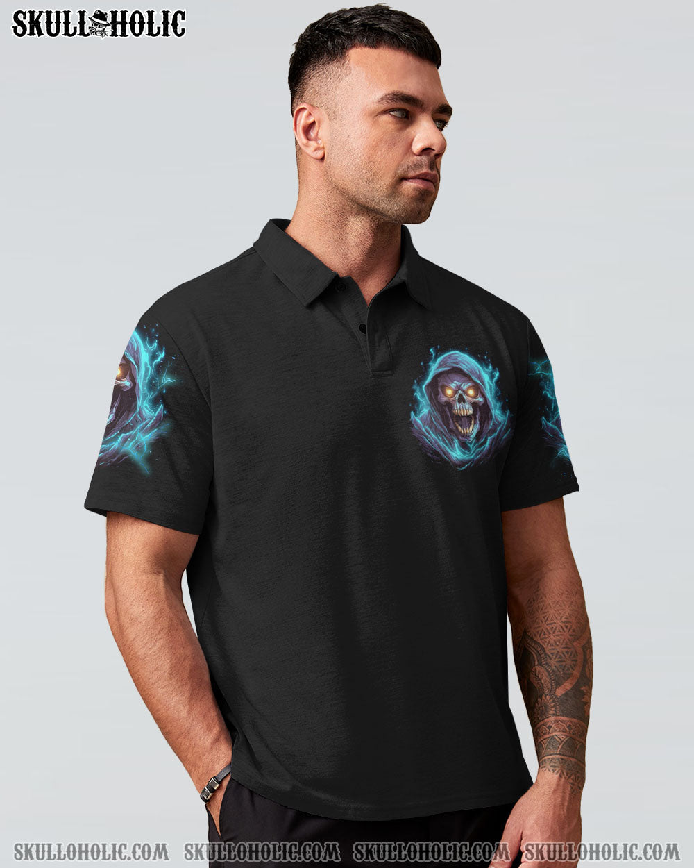 Im Not Anti Social Im Just Not User Friendly Grim Reaper Skull Graphic AOP Shirts _15_ yyBVD