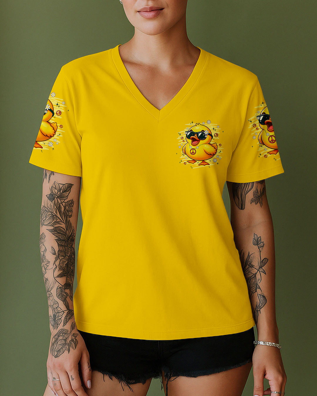 Im Not Short Im just Compact and Ridiculously Adorable Duck AOP Shirts _2_ LFr1Q