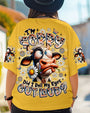 Im Sorry Did I Roll My Eyes Out Loud Cow Funny Cow with Peace and Daisies AOP Shirts _6_ l2ikB