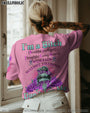 Im a B Dont Try Me Pink Skull and Rose Floral Attitude Graphic for Women AOP Shirts _3_ OBYem