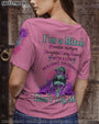 Im a B Dont Try Me Pink Skull and Rose Floral Attitude Graphic for Women AOP Shirts _5_ MD1PH