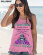Im a B Dont Try Me Pink Skull and Rose Floral Attitude Graphic for Women AOP Shirts _6_ xPZ2n