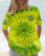 Imagine All The People Living Life in Peace Butterfly Peace Green Tie Dye Design AOP Shirts 9BABU