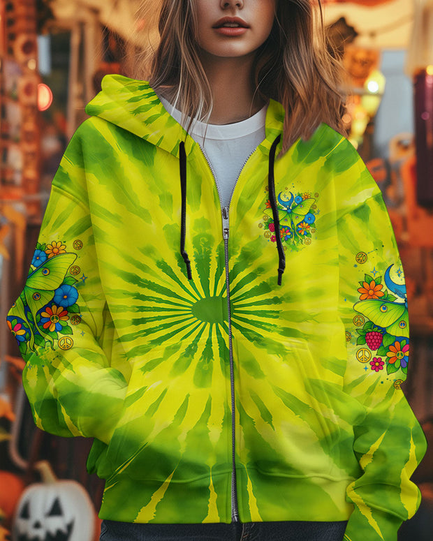 Imagine All The People Living Life in Peace - Butterfly Peace Green Tie-Dye Design - AOP Shirts