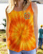 Imagine All The People Living Life in Peace Sunflower Peace Orange Tie Dye Design AOP Shirts _12_ u87K4