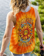 Imagine All The People Living Life in Peace Sunflower Peace Orange Tie Dye Design AOP Shirts _13_ yfwWc