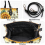 Imagine All the People Living Life in Peace Sunflower Peace Sign Hippie Leather Bag _8_ P1NPX
