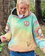 Imagine All the People Living Life in Peace Tie Dye Hippie Floral Peace Symbol AOP Shirts _6_ QqhoB