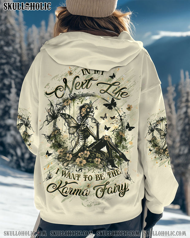 In My Next Life I Want To Be The Karma Fairy - Floral Gothic Fairy Graphic for Women - AOP Shirt QT6013001AHD