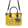 In a World Where You Can Be Anything Bee Kind Yellow Bee and Daisy Leather Bag _4_ NFYKC