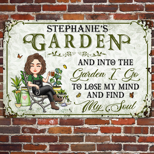 Into The Garden I Go To Lose My Mind Personalized Metal Sign Birthday Funny House Warming Gift For Garden Lovers_2_726de023 dd4e 4f56 a49b 7171e6d2b49d