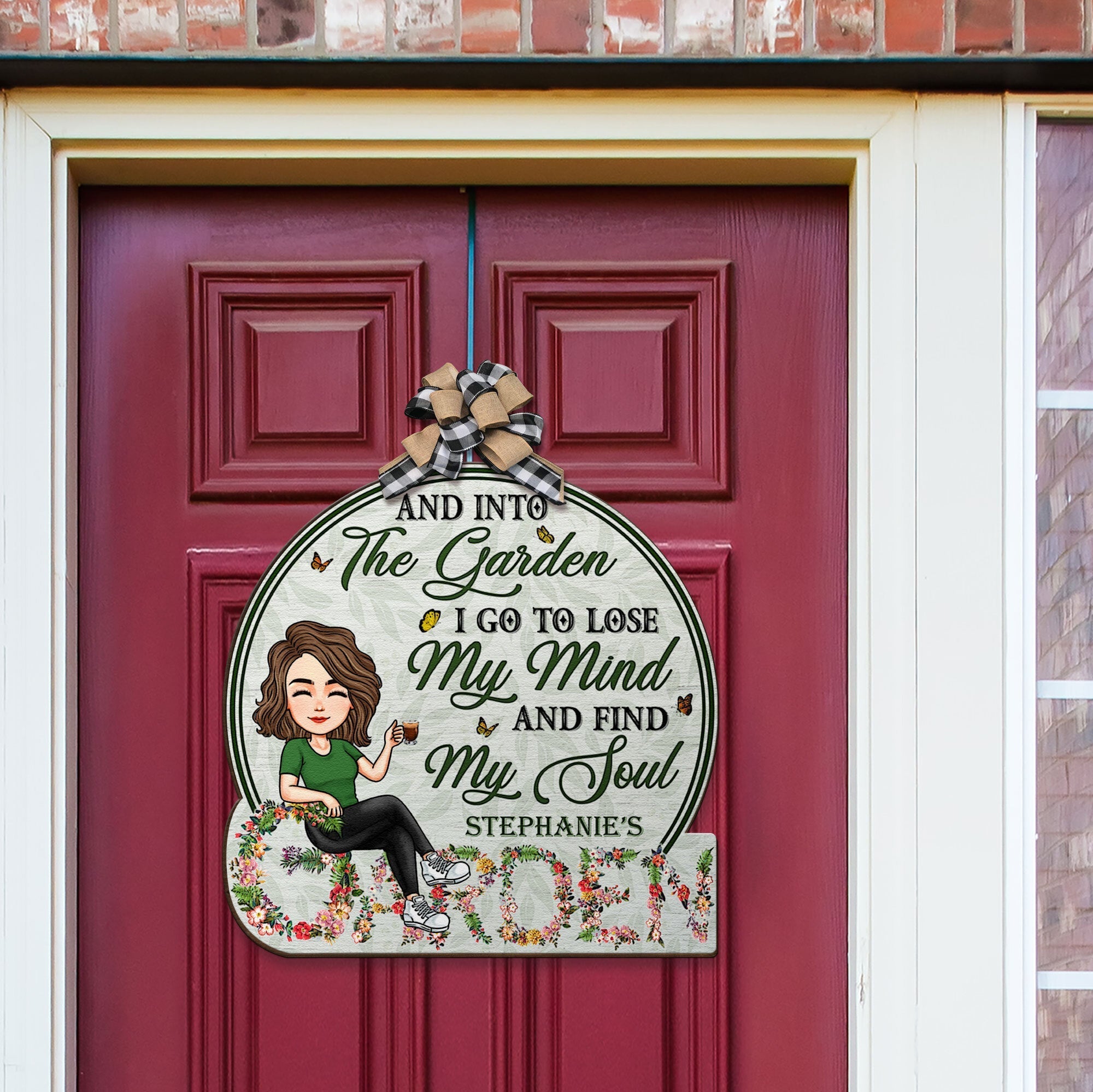 Into The Garden Lose My Mind Personalized Custom Shaped Wood Sign Birthday Loving Home Decor Gift For Gardening Lovers_2_b231c9a8 a773 4c58 8dfb 3853e0117536