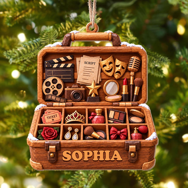 Love Of The Stage- Personalized Wood Ornament - Christmas Gift For Her