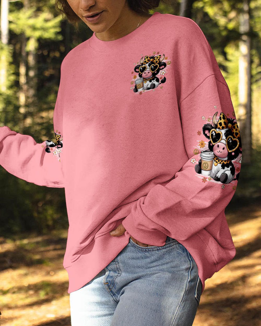 Just A Little Moody Cow Cute Cow Design _26 Coffee Lover_E2_80_99s AOP Shirts _6_ UOuDa