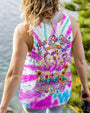 Just Be You The World Will Adjust Tie Dye Pink Flamingo Graphic AOP Shirts _7_ sz1Dh